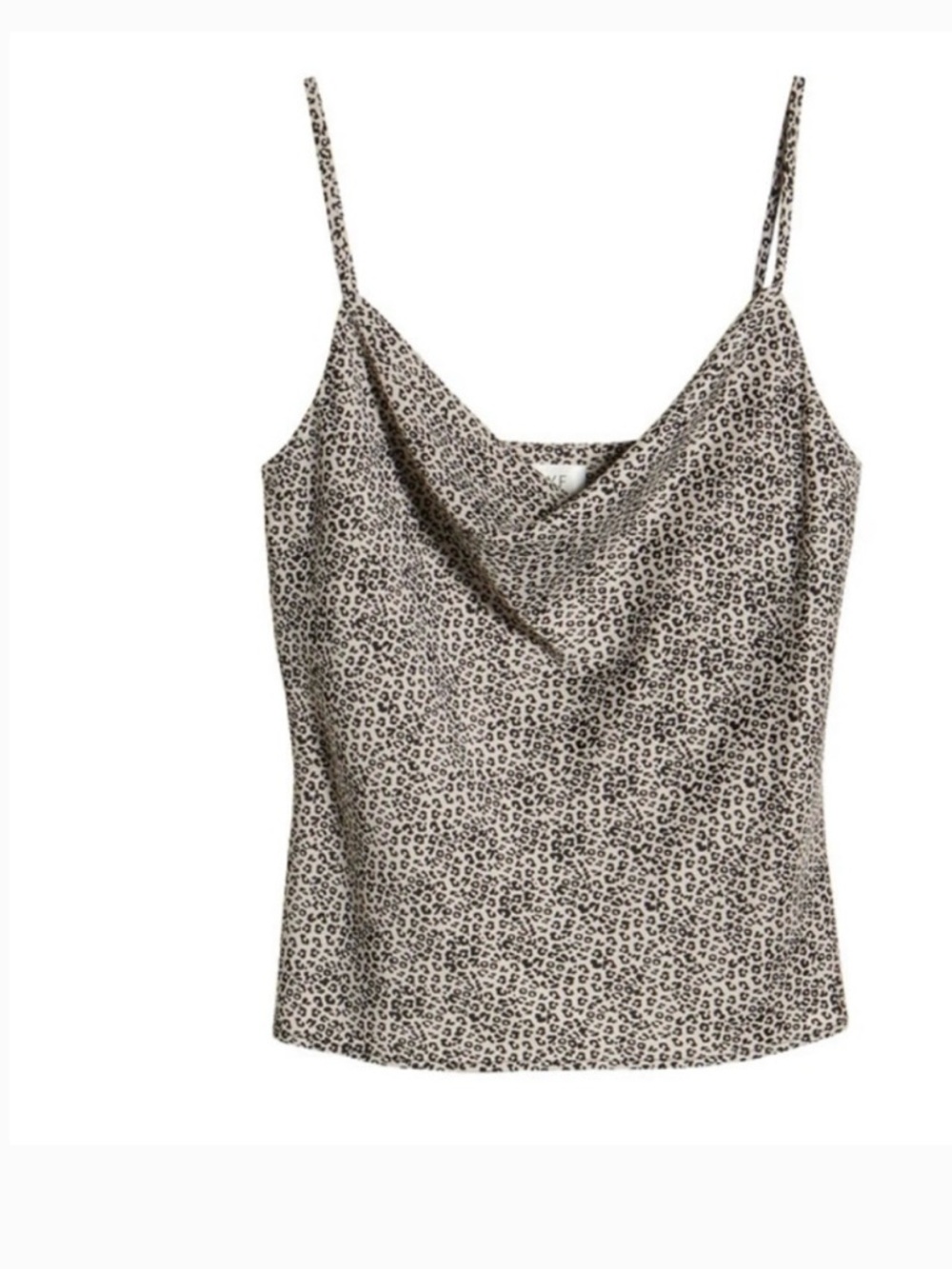 NWT Wayf Cheetah Print Cowl Neck Cami - Beige & Black